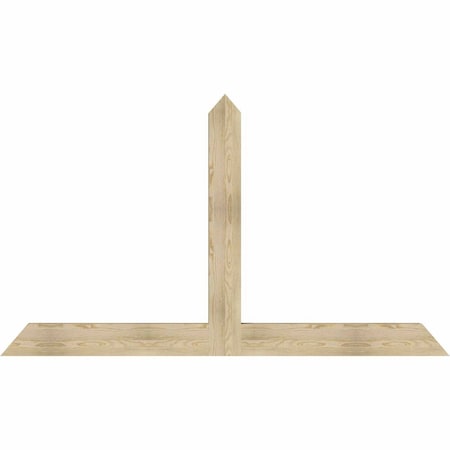 Ekena Millwork Portland Rough Sawn Timber Gable Bracket, Douglas Fir, 84"W x 49"H x 4"D x 6"F, 14/12 Pitch GBW084X49X0406POR00RDF